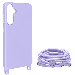 Avizar Coque Cordon Semi-Rigide pour Samsung Galaxy S23 FE Violet Clair