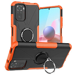 Coque en TPU anti-chocs avec béquille pour votre Xiaomi Redmi Note 10 4G/Note 10S - orange