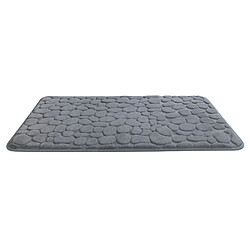 WENKO Tapis de salle de bain Pebbles - Mémoire de forme - Gris