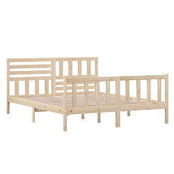 Acheter Maison Chic Lit adulte - Lit simple Cadre de lit,Structure du lit Contemporain Bois massif 160x200 cm -MN56948