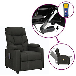 vidaXL Fauteuil de massage Noir Tissu