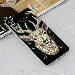 Wewoo Coque Étui de protection en TPU antichoc motif lumineux cerf pour Galaxy A7 (2018)