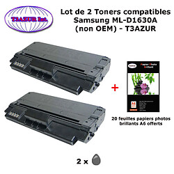 Pack 2 Toners génériques MLD1630A pour imprimante Samsung ML1630, SCX4500, SCX4500W +20f A6 brillantes - T3AZUR