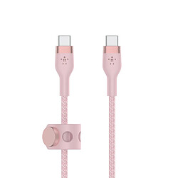 Avis Cbl Si tressé USB-C X2 1M ros Belkin Cbl Silicone tressé US