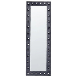 Acheter Beliani Miroir sur pied ANSOUIS Velours 150 cm Gris foncé