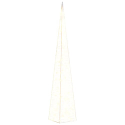 vidaXL Cônes lumineux de Noël 60 LED blanc chaud 120 cm acrylique