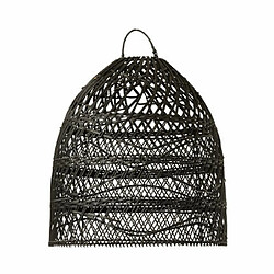 Mes Abat-jour rond 40x40x45 cm en rotin noir - LUMEN