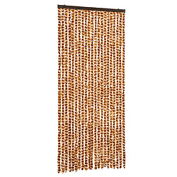 vidaXL Moustiquaire Ocre et blanc 90x220 cm Chenille