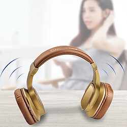 Acheter Wewoo Casque sans fil OneDer S2 Bluetooth version 5.0 monté sur la têtecasqueavec micromains librescarte TFclé USBAUXFonction FM Marron