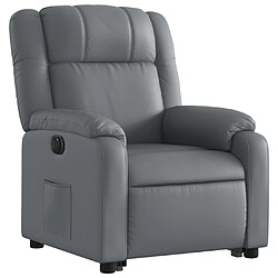 Avis vidaXL Fauteuil inclinable électrique gris similicuir