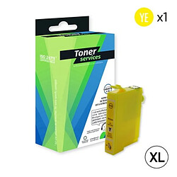 TONER SERVICES Compatible Epson 18XL/T1814 Cartouche Jaune C13T18144010 (Pâquerette)