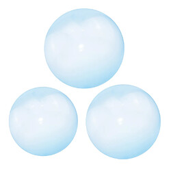 3x Ballon à Bulles Gonflable Ballon à Bulles Partie Extérieure Jouets Interactifs Bleu