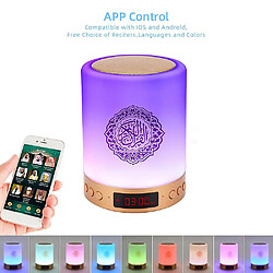 Universal Azan Quran En haut-parleur Contrôle LED Night Light Koran Lampe musulman Gift Azan Corloge mp3 Player Bluetooth Compatible Coran Lampe