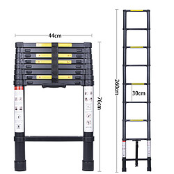 Acheter Echelle Télescopique en Aluminium Echelle Pliante Capacité 150kg - 2.6 m