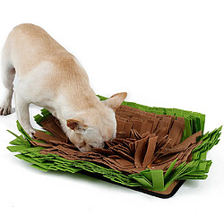 chien snuffle mat tapis formation couverture tapis d'alimentation pour animaux tapis de jeu vert + brun