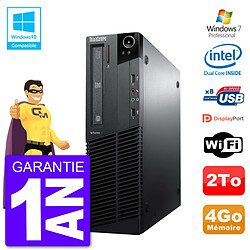 PC Lenovo ThinkCentre M82 SFF G640 RAM 4Go Disque Dur 2To Graveur DVD Wifi W7 - Occasion