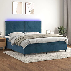 Sommier à lattes,Cadre à lattes de lit pour Adulte matelas et LED Bleu foncé 200x200 cm -MN96011