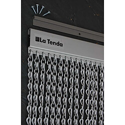 Avis La Tenda Rideau de porte en aluminium argent mat Alusax 8 100 x 230 cm.