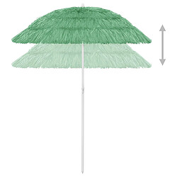 Avis vidaXL Parasol de plage Hawaii vert 180 cm