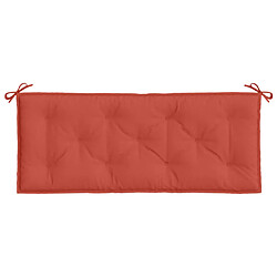 Avis vidaXL Coussin de banc de jardin rouge mélangé 120x50x7 cm tissu