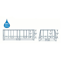 Acheter Bestway Piscine tubulaire ovale power steel 6.10 x 3.66 x h.1.22 - comfort jet - motif pierre