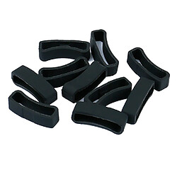 10pack Anneaux de fixation en silicone noir 3