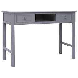 vidaXL Buffet Gris 108x45x76 cm Bois de Paulownia massif