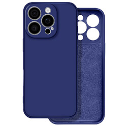 Avizar Coque pour iPhone 16 Pro Soft Touch Mat Silicone Flexible Bleu Nuit