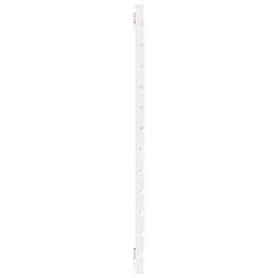 Maison Chic Tête de lit scandinave,Meuble de chambre murale Blanc 126x3x91,5 cm Bois massif de pin -MN56088 pas cher