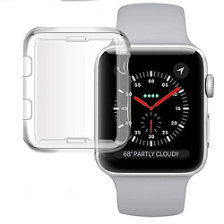 Étui de protection d'écran Apple Watch, étui de protection d'écran complet, étui de protection haute définition transparent ultra-fin compatible avec Iwatch Series 3/2/1 (42 mm transparent)