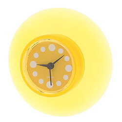 Avis Mini horloge de douche étanche avec ventouse pour cuisine jaune