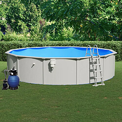 vidaXL Piscine avec pompe filtrante à sable et échelle 550x120 cm