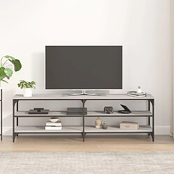 Avis Maison Chic Meuble TV scandinave gris - Banc TV pour salon Sonoma 160x30x50 cm bois d'ingénierie -MN21644