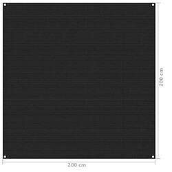 Acheter vidaXL Tapis de tente 200x200 cm Noir