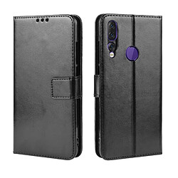 Wewoo Housse Coque en cuir à rabat horizontal Retro Crazy Horse Texture pour Lenovo Z5Savec porte-cartes et emplacements cartes et cadre photo Noir