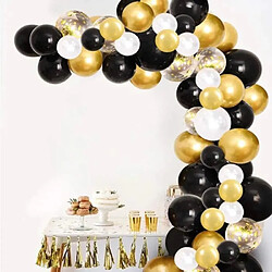 Avis Euro Mega 113 Pièces-Ensemble Ballon Guirlande Arch Kit Latex Ballon Anniversaire Valentine Décoration, Or Noir