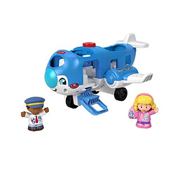 Fisher Price Fisher-Price Coffret L?Avion Little People (version multilingue), avion musical avec figurines, Jouet Enfant, Dès 1 an, HJN37