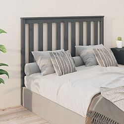 vidaXL Tête de lit Gris 146x6x101 cm Bois massif de pin