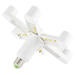 Wewoo Douilles Ampoule blanc Convertisseur de support de lampe E27 1 tour 7 E27 d'adaptateur de de