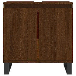 Acheter Maison Chic Armoire de bain,Meuble de rangement de salle de bain,Meuble haut chêne marron 58x33x60 cm bois d'ingénierie -GKD323722