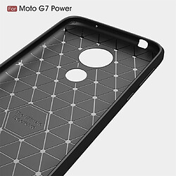 Avis Wewoo Coque TPU en fibre de carbone à texture brossée pour Motorola Moto G7 Power US Version Noir