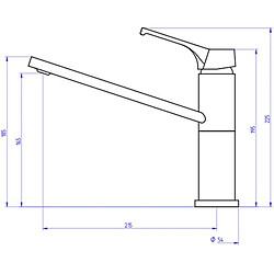 Avis Robinet evier de cuisine mitigeur inox brosse bec haut