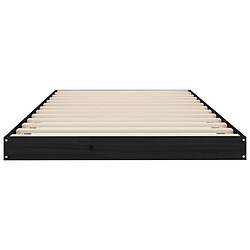 Acheter vidaXL Cadre de lit sans matelas noir 90x190 cm bois de pin massif