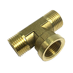 1 pc 3 voies mâle femelle mâle laiton fil connecteur adaptateur raccord épaissir pas cher