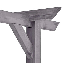 Avis vidaXL Pergola de jardin Gris 400x40x205 cm Bois de pin imprégné