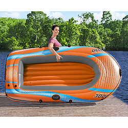 Bateau Gonflable pour 2 Adultes et 1 Enfant Bestway Kondor Elite 3000 Raft 246x122x45 cm avec Poignées et Sol Gonflable pas cher