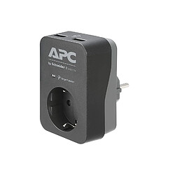 APC Essential SurgeArrest 1 Outlet 2 USB Ports Black 230V Germany