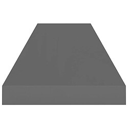 Acheter vidaXL Étagère murale flottante Gris brillant 90x23,5x3,8 cm MDF