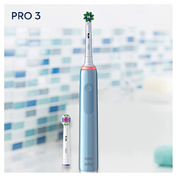 Oral-B Pro 3 80332162 brosse à dents électrique Adulte Brosse à dents rotative oscillante Bleu, Blanc