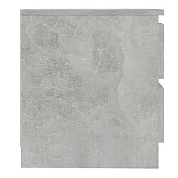 Acheter Maison Chic Table de chevet Table de Nuit Meuble de Rangement Gris béton 50x39x43,5 cm Aggloméré